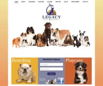 Legacydogresort.com(Legacy Dog Resort of Frisco) Screenshot