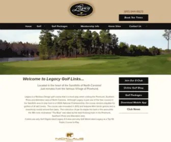 Legacygolfnc.com(Legacy Golf Links) Screenshot