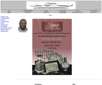 Legacyjudaica.com(Legacy Fine Gifts & Judaica) Screenshot