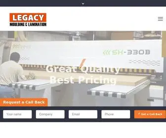 Legacylamination.com(Legacy Moulding and Lamination) Screenshot