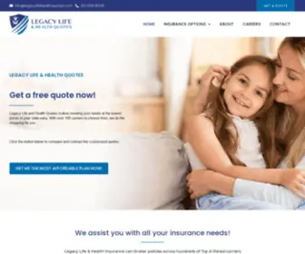 Legacylifehealthquotes.com(Why settle for less from your current health insurance broker) Screenshot