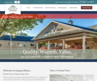 Legacylogan.com(Premier Senior Living in Cache County) Screenshot