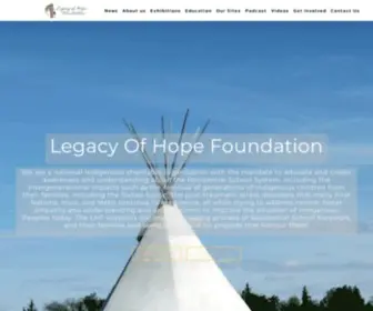 Legacyofhope.ca(Indigenous-led charitable organization) Screenshot