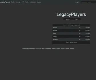 Legacyplayers.com(Legacyplayers) Screenshot