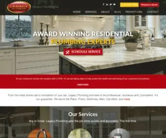 Legacyplumbing.net(Legacy Plumbing Service with Integrity Residential Plumbing Specialist) Screenshot