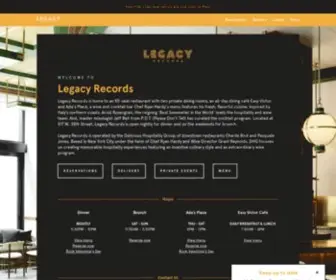 Legacyrecordsrestaurant.com(Legacy Records) Screenshot