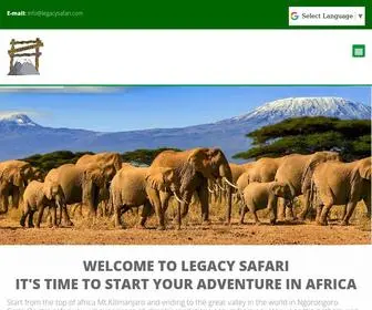 Legacysafari.com(Trekking and safari in Tanzania) Screenshot