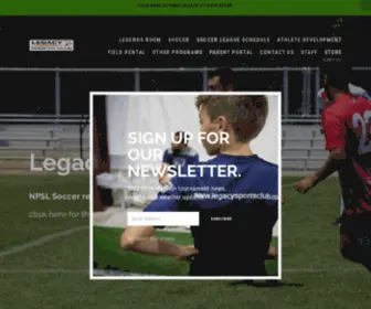 Legacysportsclub.com(Legacy Sports Club) Screenshot