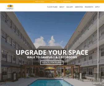 Legacystudenthousing.com(Legacy Student Living) Screenshot