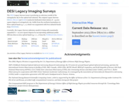 Legacysurvey.org(Legacysurvey) Screenshot