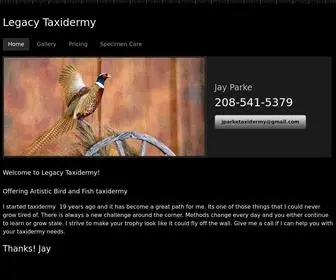 Legacytaxidermy.com(Legacy Taxidermy) Screenshot