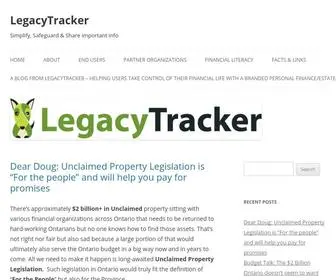 Legacytracker.com(Simplify, Safeguard & Share important info) Screenshot