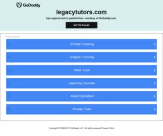 Legacytutors.com(Forsale Lander) Screenshot