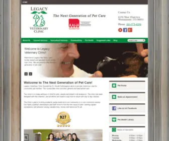 Legacyvetclinic.com(LEGACY VETERINARY CLINIC) Screenshot