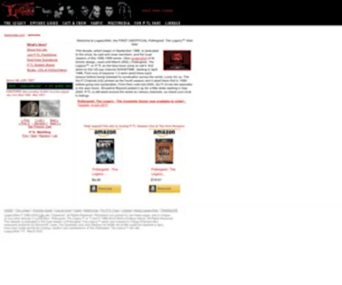 Legacyweb.com(Since 1996. The 1st Unofficial Website for Viewers of Poltergeist) Screenshot