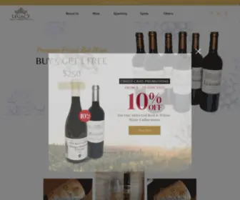 Legacywineandspirits.com(LEGACY Wine & Spirits Pte Ltd) Screenshot