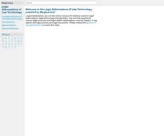 Legal-Abbreviations.org(LEGAL ABBREVIATIONS ONLINE at Legal) Screenshot