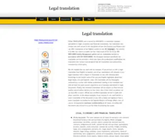 Legal-Translations.com(Legal, economic and financial translation) Screenshot