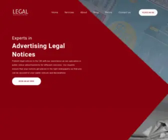 Legaladvertisers.co.uk(Legal & Public Notice Advertising Agency) Screenshot