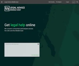 Legaladviceme.com(Legal Advice Middle East) Screenshot