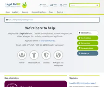 Legalaid.bc.ca(Legal Aid BC) Screenshot