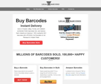 Legalbarcode.com(Buy Barcodes Online Instantly) Screenshot