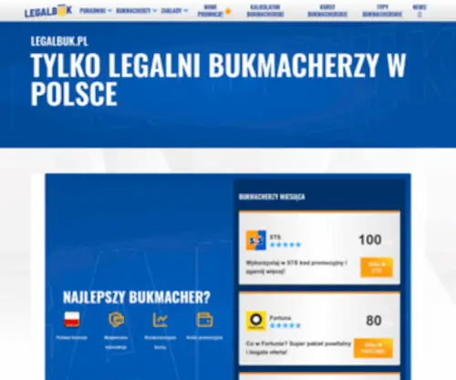 Legalbuk.pl(Legalne zakłady bukmacherskie w Polsce) Screenshot