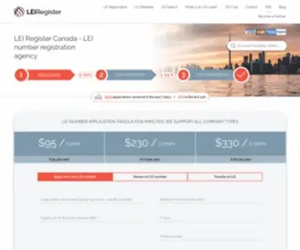 Legalentityidentifier-Canada.com(LEI number Canada) Screenshot
