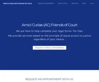 Legalformsbc.ca(Amici Curiae (AC) Friends OF Court) Screenshot