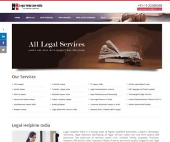 Legalhelplineindia.com(Law Firm Delhi) Screenshot