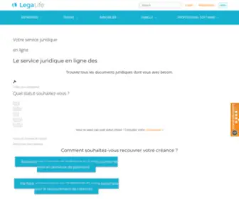 Legalife.fr(Modèles de documents juridiques et avocats en ligne) Screenshot