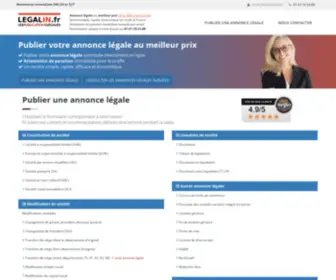 Legalin.fr(Annonce légale Moins Cher) Screenshot