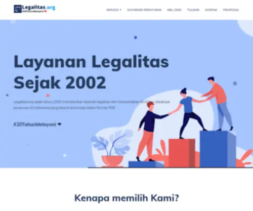 Legalitas.org(Layanan & Jasa Legalitas sejak tahun 2002 seluruh Indonesia) Screenshot