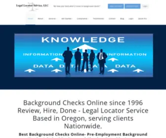 Legallocatorservice.com(Online Background Checks Worldwide since 1996) Screenshot