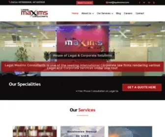 Legalmaxims.com(Legal Maxims consultants offers a wide range of services) Screenshot