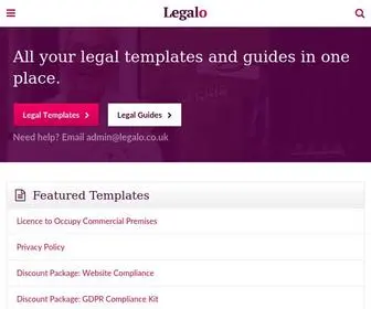 Legalo.co.uk(Legal Document Templates and Resources) Screenshot