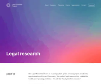 Legalpriorities.org(Legal research) Screenshot