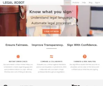 Legalrobot.com(Legal Robot) Screenshot