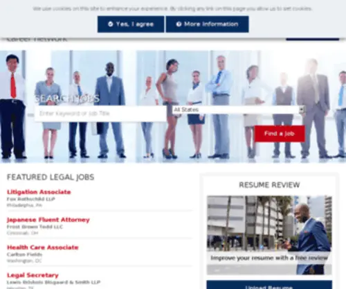 Legalstaff.com(Legal Career Network) Screenshot