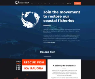 Legasea.co.nz(Join the movement to restore our coastal fisheries LegaSea) Screenshot
