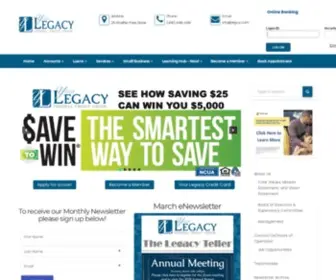 Legcu.com(Your Legacy Federal Credit Union) Screenshot