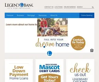 Legend-Bank.com(Personal, Business, Agriculture & Mortgages in Texas) Screenshot