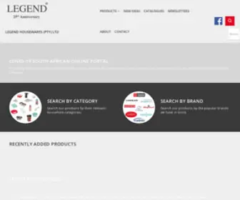 Legend-SA.co.za(Legend Housewares (Pty) Ltd) Screenshot