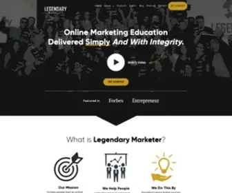 Legendarymarketer.com(Leading the charge as CEO of Legendary Marketer) Screenshot