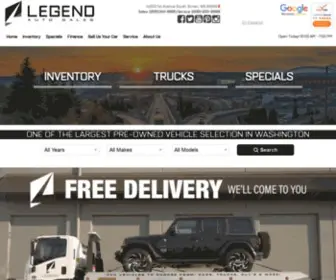 Legendautosales.com(Used cars for sale near seattle wa) Screenshot