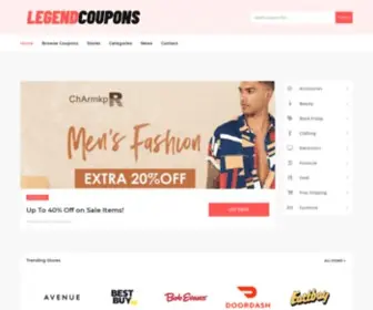 Legendcoupons.com(Free Online Coupons) Screenshot