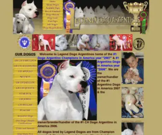 Legenddogos.com(Dogo Argentinos) Screenshot