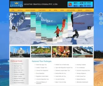 Legendtravelsindia.com(Legend Travels) Screenshot