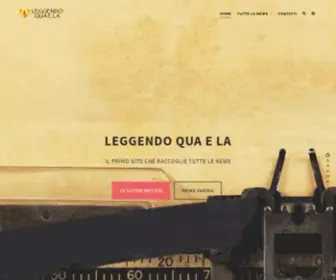 Leggendoquaela.it(Leggendo qua e la) Screenshot