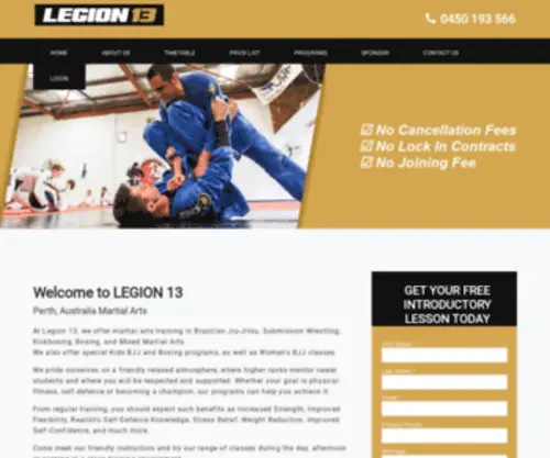 Legion13.com.au(Legion 13) Screenshot